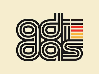 Retro Adidas Logo graphic design logo logo design retro retro logo vintage