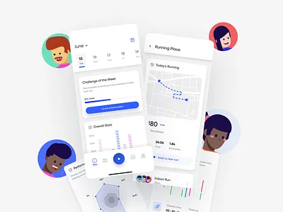 Fitness Tracker Concept fitness fitness app map maps minimal app minimal app design nike nike app sport app sports ui ui design