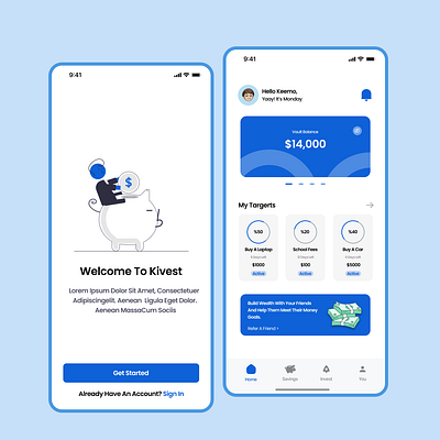 savings app ui app design ui