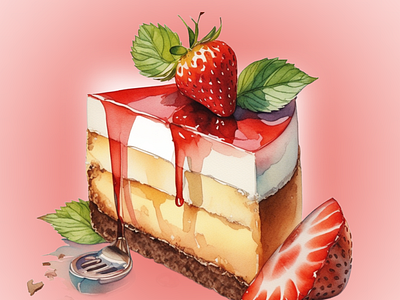 Cheesecake poster for coffeeshop afisha design graphic design illustration