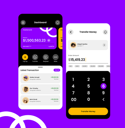 e-wallet ui app design ui