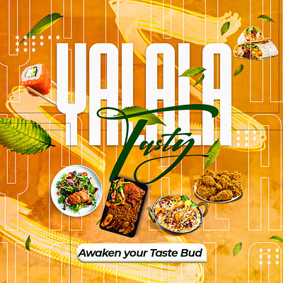 YALALA Tasty design flyer graphic design moderm poster