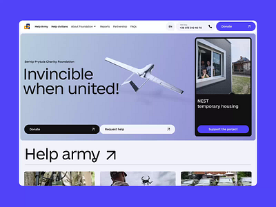 Website redesign for charity organization | Lazarev. 3d 3d design animation apple buttons design development e ukraine grid header homepage interaction light theme motion graphics product design redesign ui ux web webflow