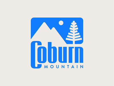 Coburn Mountain Badge badge branding coburn hike logo maine mountain new england outdoors tree