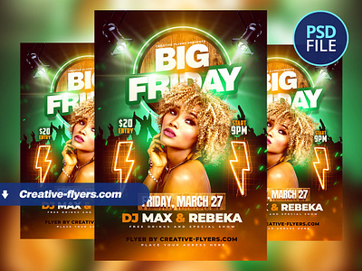 Party Flyer (PSD) creativeflyer creativeflyers design flyer design flyer templates graphicdesign illustration night club party flyer phootshop