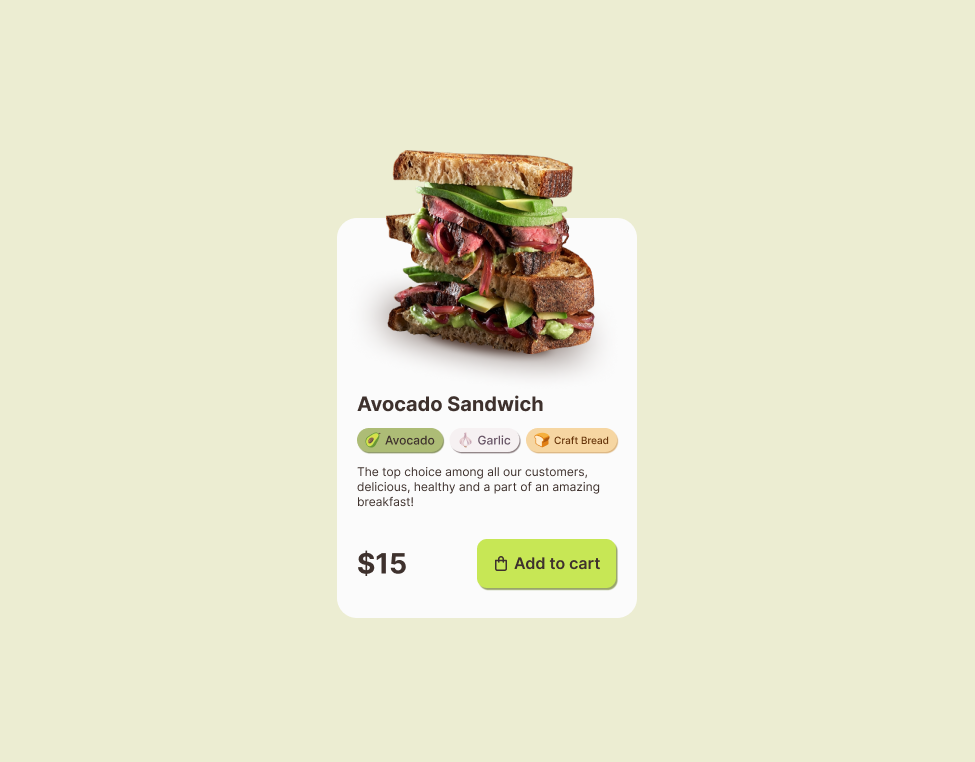 Food Card UI by Praise Akobundu on Dribbble
