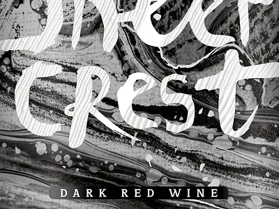 Crest Dark Red Wine branding design graphic design illustration label design letterpress logo packaging packaging design print texture typography