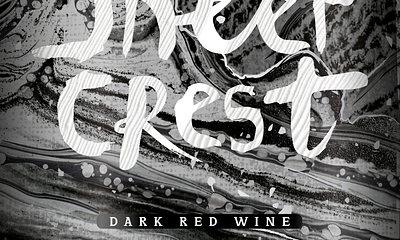 Crest Dark Red Wine branding design graphic design illustration label design letterpress logo packaging packaging design print texture typography