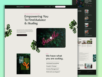 Therapy Practice, Desktop branding design illustration ui ux web design