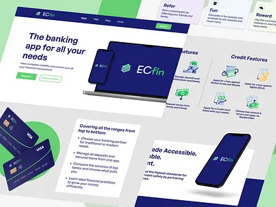 EC FIN - Financial Management App app banking finance product design ui ux web