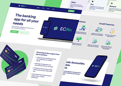 EC FIN - Financial Management App app banking finance product design ui ux web