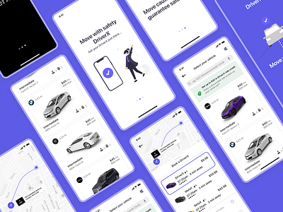 Book a Car with DriverX book car graphic inspiration ui ux design