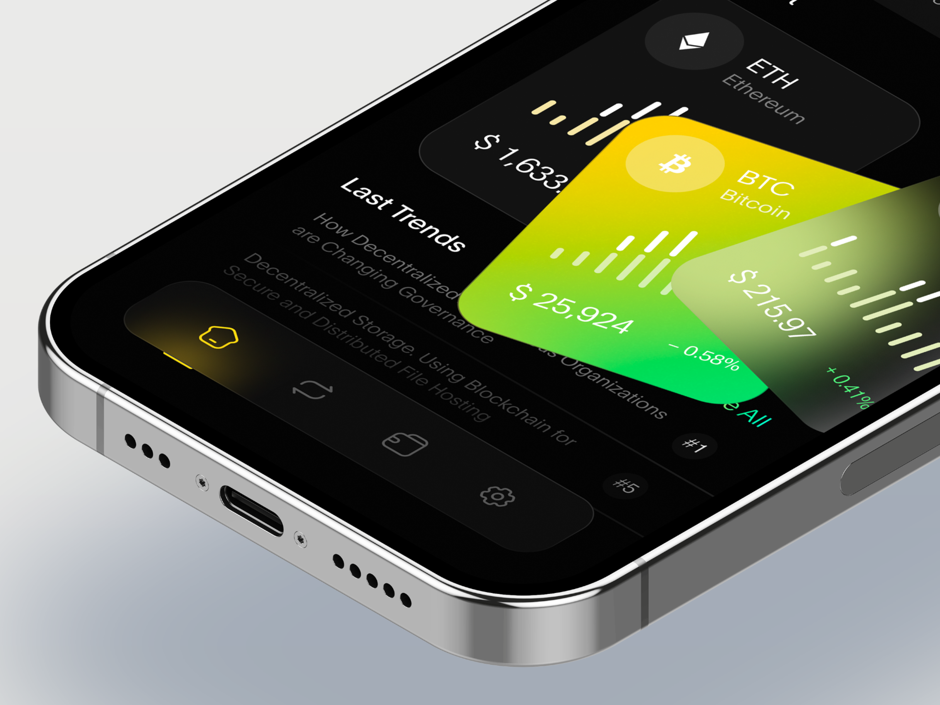 Cryptocurrency Mobile IOS App Design app application banking bitcoin crypto crypto app crypto currency cryptocurrency dark theme design ethereum exchange finance interface ios mobile trading ui ux wallet