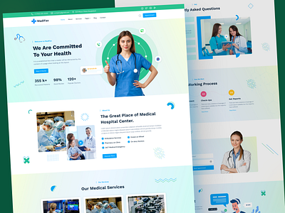 Medical and Healthcare UI Design Figma Template branding clinic design doctor doctor consulting doctor website hospital landing page medical medical landing page medical website pharmacy ui user interface web design