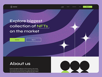 Nft Marketplace Website Design brand identity branding dark design graphic design landing page logo nft ui ux web web design website