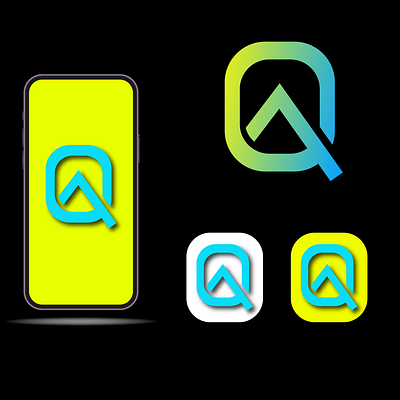AQ or QA letter mark logo branding
