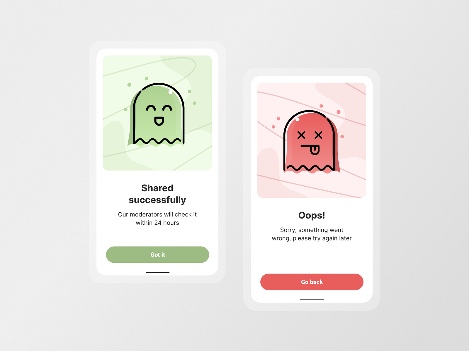 Mobile App Flash Messages by Anastasia Romanova on Dribbble