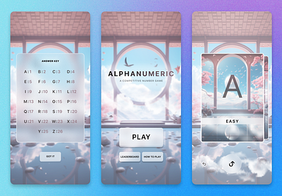 iOS App - Alphanumeric - UI Design app design game ios swiftui ui