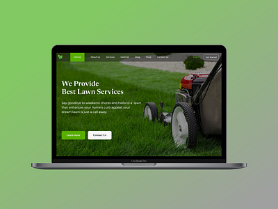 Turfoasis - Landing Page Design gardencare interactiondesign landingpage lawn lawnservice nature nurturing professionals ui uidesign ux webdesign