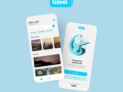 Travel App Design app design art branding design designspiration exploration illustration minimal retro design travel design trending ui web design