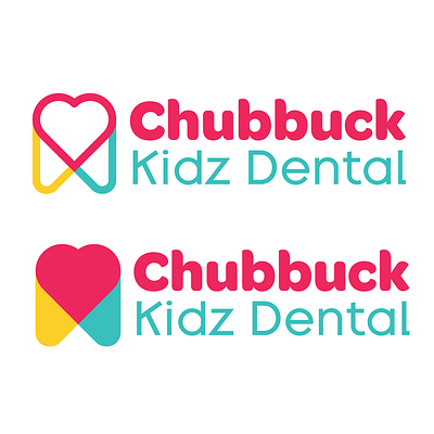 Chubbuck Kidz Dental branding dental design flat graphic design icon kids logo pediatric redesign simple tooth vector