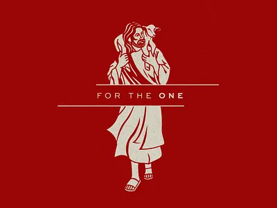 For the One Sermon series church design graphic design illustration jesus sermon sermon series sheep shepherd