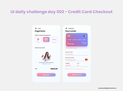 #DailyUI 002 - Credit Card Checkout app design graphic design ui ux