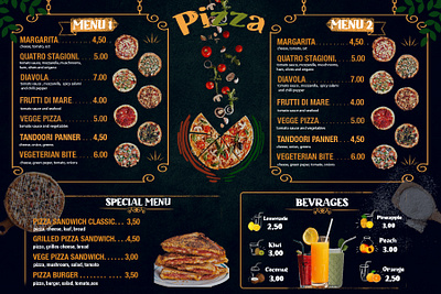 Pizza Menu branding design graphic design menu restaurant