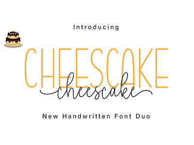 Cheescake Font Duo crafting font cute font design font duo han handwritten monoline new font script script font