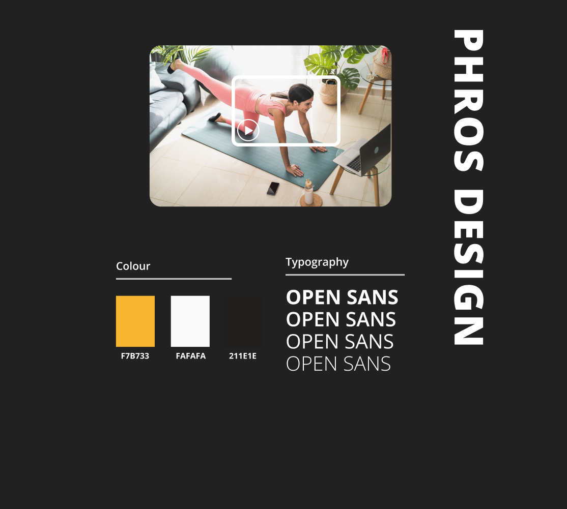 FITNESS WEB DESIGN - PHROS branding fitness graphic design ui