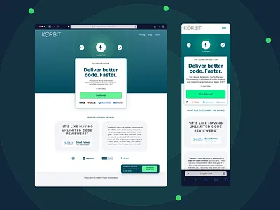 Korbit - AI Mentor Website ai code design designer engineering graphic graphic design graphics illustrations product software ui ux web website wed design