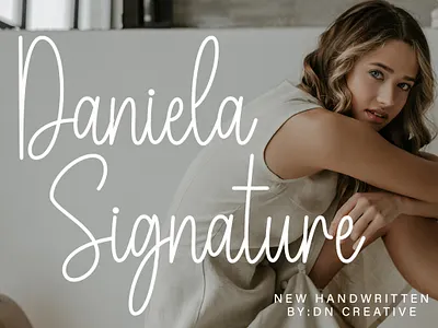 Daniela Signature crafting font cute font handwritten monoline script script font