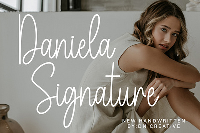 Daniela Signature crafting font cute font handwritten monoline script script font