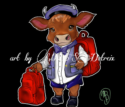 Little Limouzi art backtoschool cow cute design graphic design illustration limousin logo