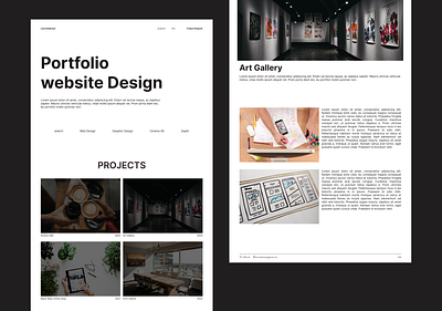 Portfolio Website branding design graphic design portfolio website ui ux web design
