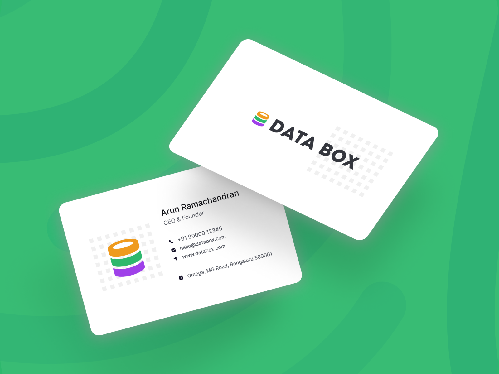 Data Box Business Card Design branding business card card design graphic design logo print design ui