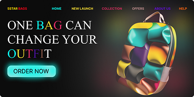 Landingpage of 5star Bags branding design graphic design intern landingpage ui uiux