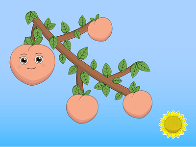 Sweetest peach 🍑 animation design illustration motion graphics