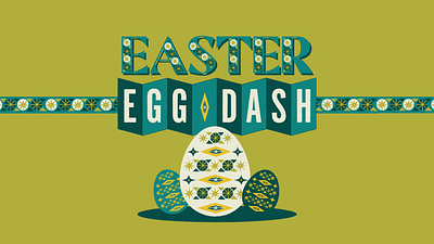 Easter 2023 branding easter event branding graphic design illustration midcentury
