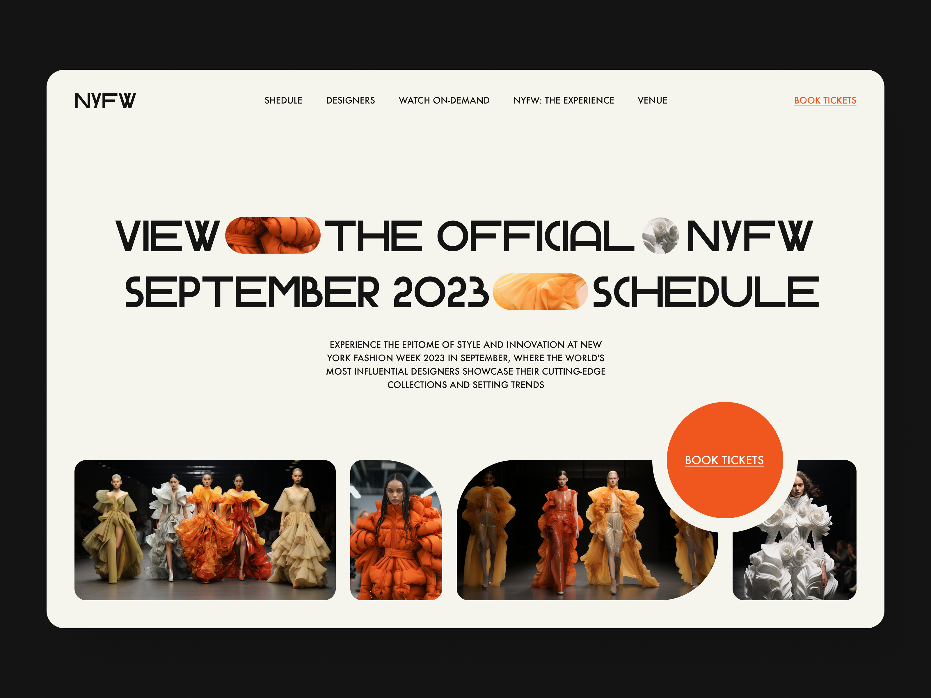 New York Fashion Week Website 2023 ai branding clothes color design fashion fashion show font forms graphic design illustration logo minimalistic modern new york trendy ui ux vector