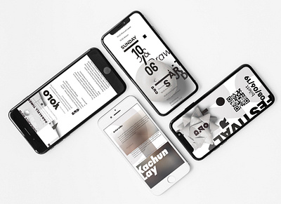 Festival UI dashboard app art black catalog design festival figma minimalist mobile mono ui white