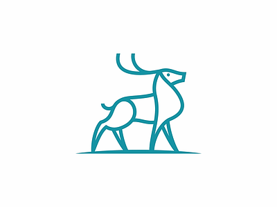 deer animals deer line logo