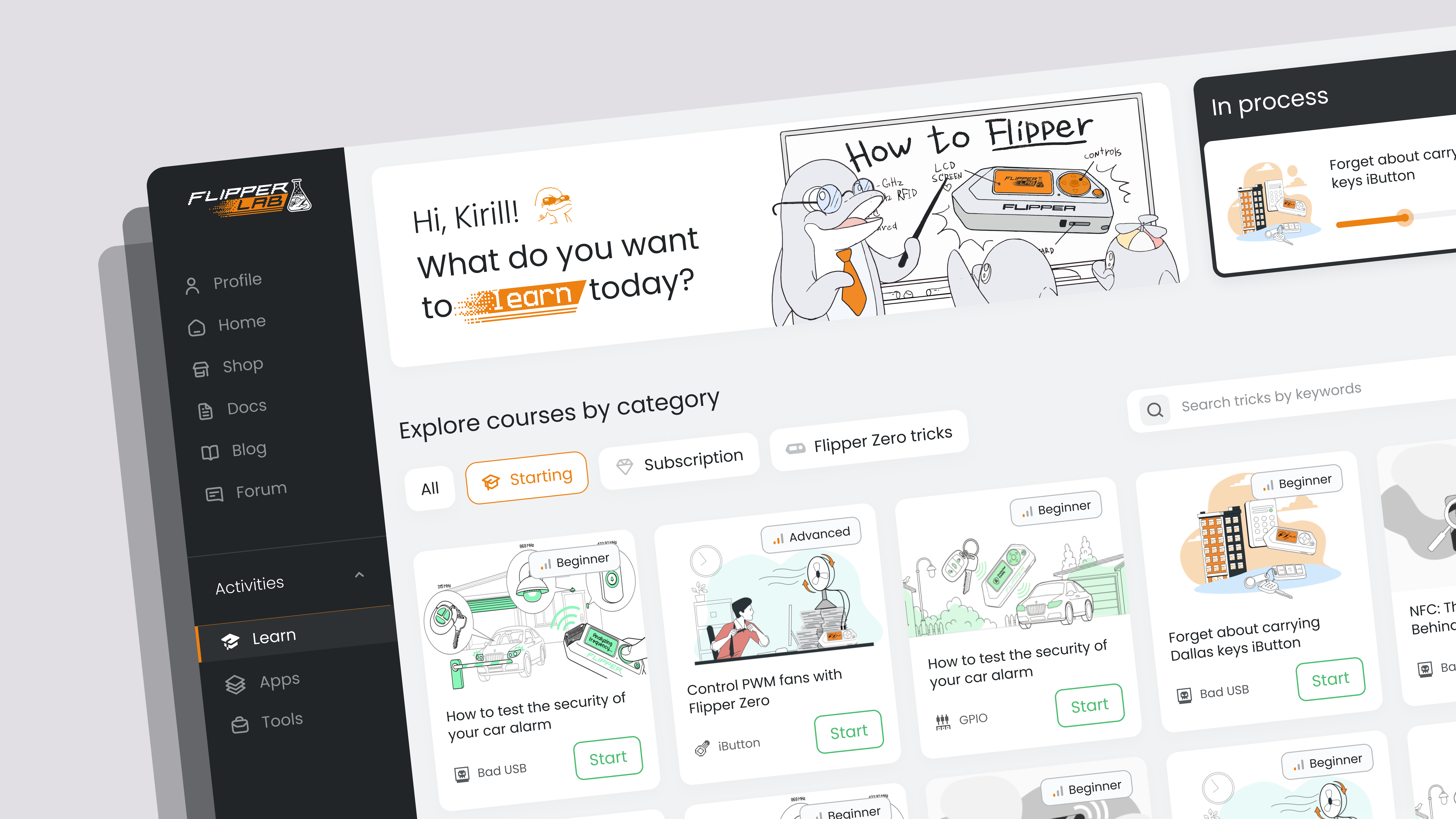 Flipper - Online Courses Concept branding design figma flipper graphic design illustration logo online courses ui uiux web web design