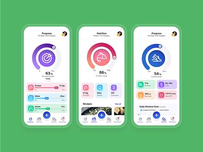 Weight Loss App app design circle progress mobile mobile design ui ux