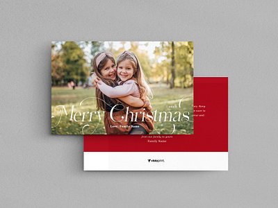 Holiday Card / Ribbon Typography christmas card graphic design holiday card design typography