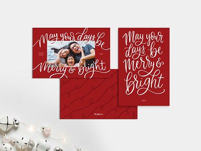 Holiday Card / Handwritten Typography graphic design hand lettering holiday card design illustration