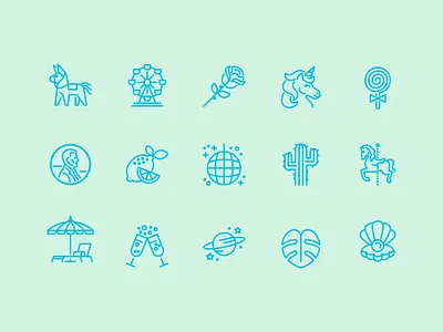 Studio Pep Icon Set fun icon icon set illustration kids package design party party goods