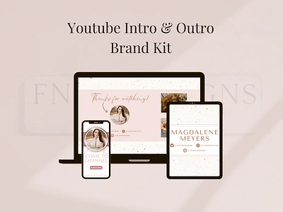 YouTube Intro and Outro Kit Social Media Templates branding canva design fashion graphic design illustration into logo outro social media web design youtube youtube channel