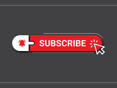 Subscribe Button 3d animation app bell icon button click creative design graphic design icon illustration marketing motion graphics online red share button social media subscribe ui youtube