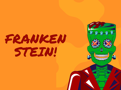 Happy Frankenstein Day 🧟‍♂️ art frankenstein happy hbar hedera illustration nft retroillustration skull vector